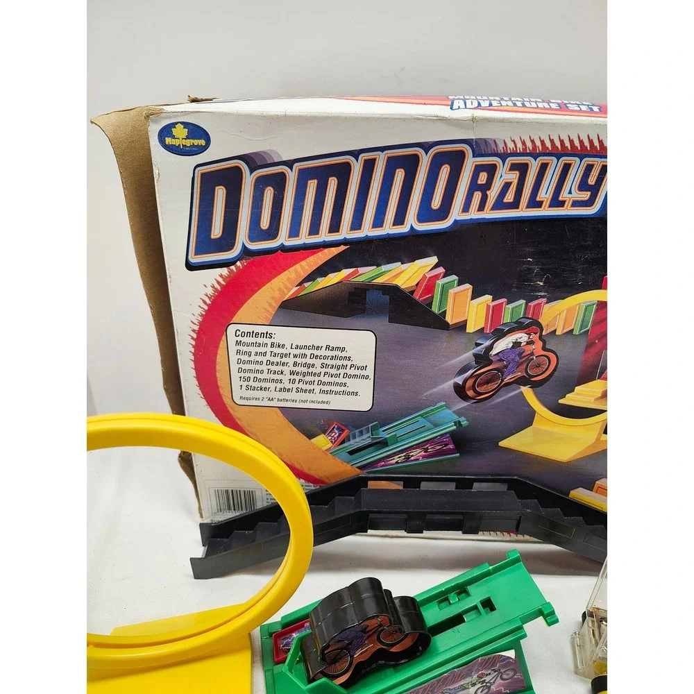 Vintage Domino Rally Mountain Bike Adventure Set Maplegrove Retro Stunt Toy